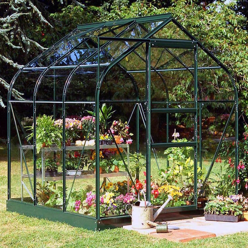 Halls Supreme Greenhouse - 66 - 6ft x 6ft - Green