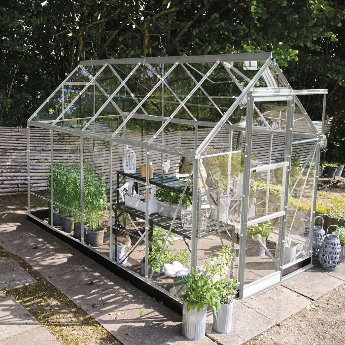 Halls ICON 6 Greenhouse - 6.1m² - 6ft x 10ft - Horticultural - Silver main product photo