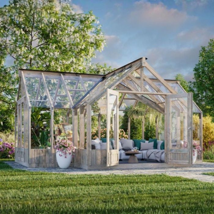 Heritage Emilia T-Shape Wooden Greenhouse 19.1m (14ft x 18ft) main product photo