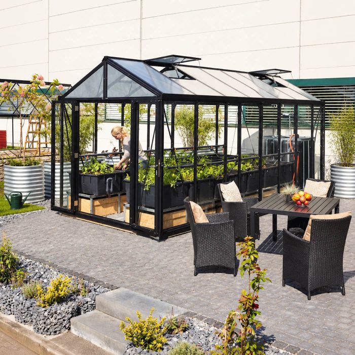Vitavia Zeus 8ft Wide Black Greenhouse main product photo