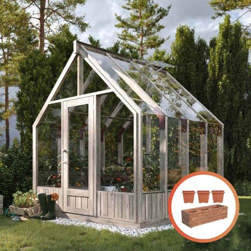 The Heritage 5.4m Wooden Greenhouse (8ft x 8ft)