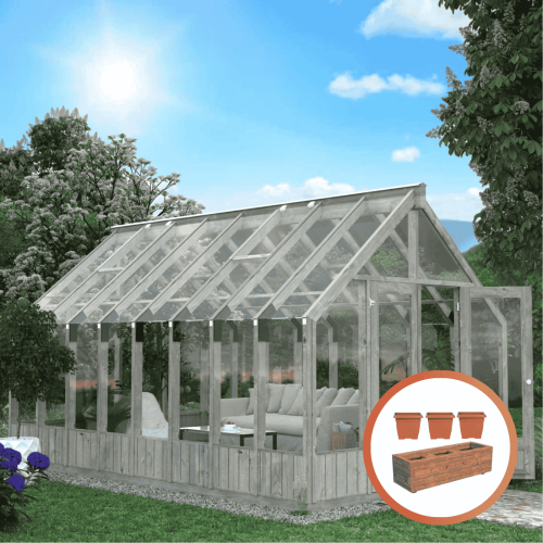 Heritage Wooden Greenhouse 13.8m (10ft x 15ft)