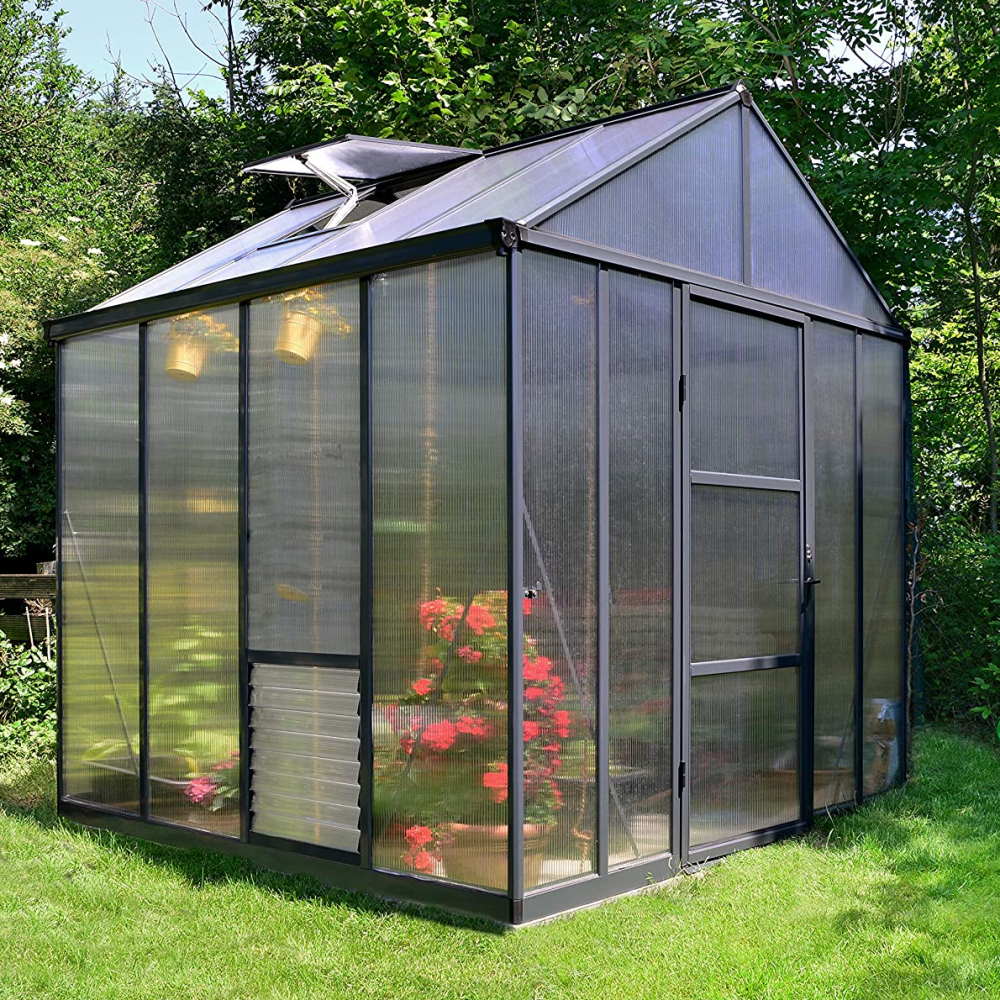 8' x 8' Glory Greenhouse - Grey (Canopia by Palram)