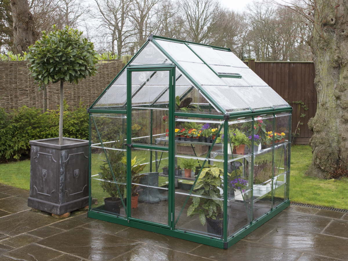 Harmony 6' x 6' Greenhouse - Green (Canopia by Palram)