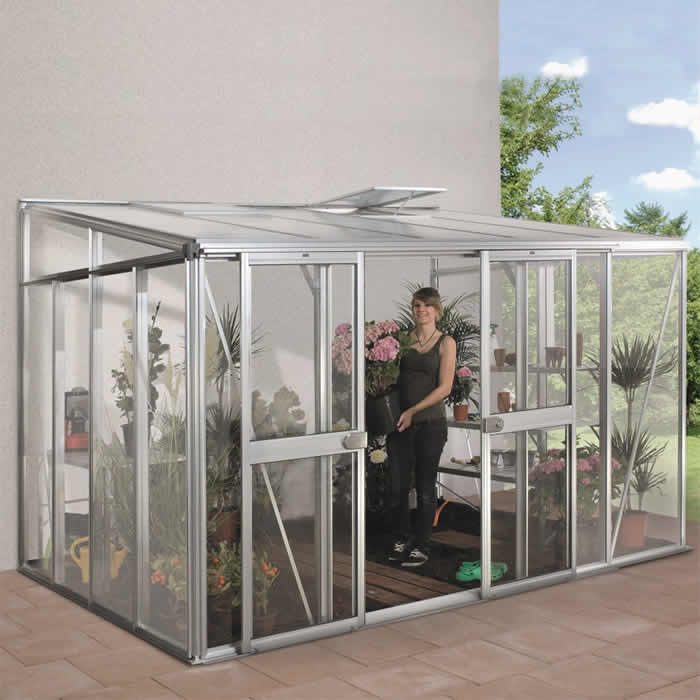 Vitavia Helena 9' Wide Silver Frame Greenhouse