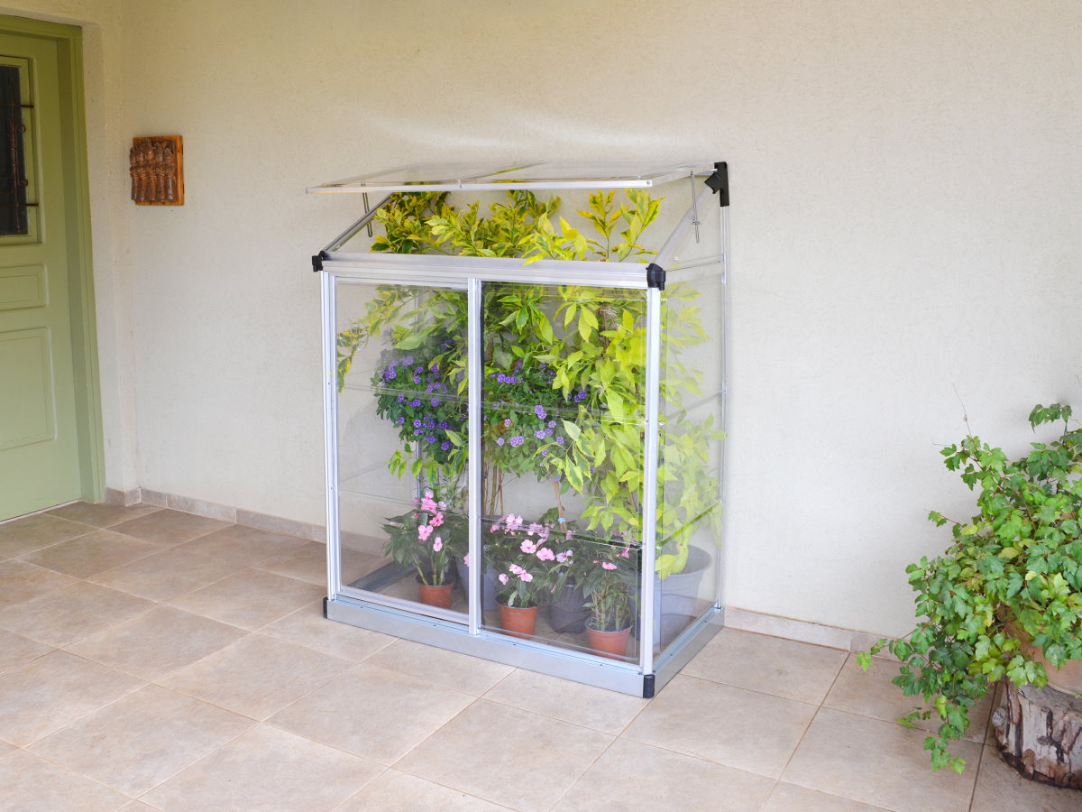 Lean-To Grow House 4ft 2in - Silver Clear (Canopia by Palram)